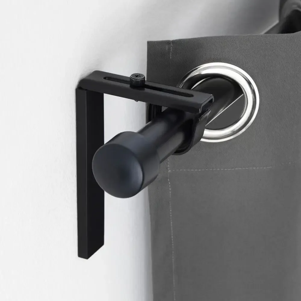 IKEA Betydlig Black Curtain Rod Bracket Wall Ceiling Mount Support Hardware NEW
